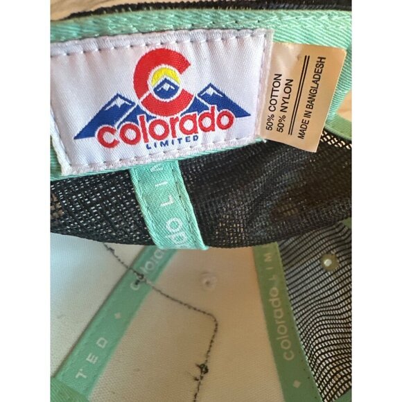 Colorado Limited Mesh Trucker Hat  Green Brim & White Front - Picture 5 of 6